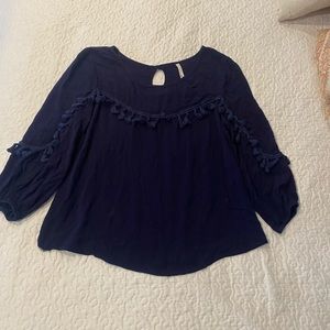 Navy tassel swing top